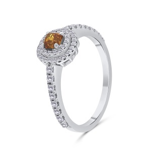 Inel din aur de 18k cu diamante naturale de 0.29 ct și 0.31 ct