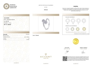 Certificat Gemologic Agl Inel din aur de 18k cu diamante naturale de 0.60 ct AI2522