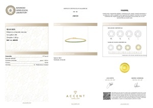 Certificat AGL GEMS Bratara cu smarald natural aur AB439