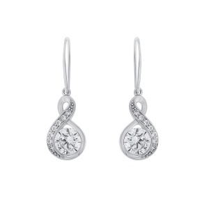 Cercei din argint cu CZ (Cubic Zirconia)