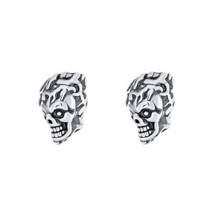 Cercei din argint skull