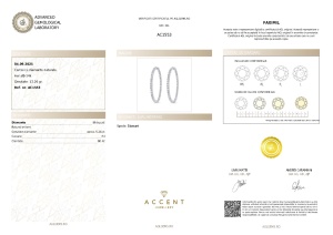 Certificat Gemologic Agl Cercei din aur de 14k cu diamante naturale de 5.26 ct AC1553