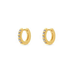 Cercei din aur de 18k cu diamante naturale de 0.10 ct