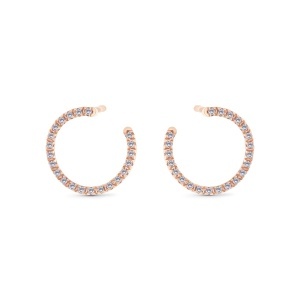 Cercei din aur de 18k cu diamante naturale de 0.22 ct