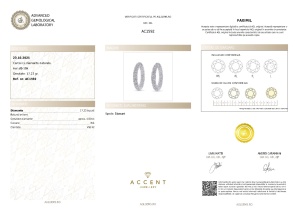Certificat Gemologic Agl Cercei din aur de 18k cu diamante naturale de 4.50 ct AC1592