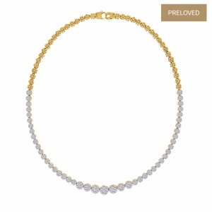 Colier din aur de 14k cu diamante naturale de 9.26 ct