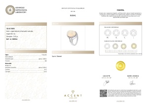 Certificat Gemologic Agl Inel din argint cu opal natural și diamante naturale RI8941