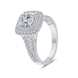 Inel din aur de 14k cu diamante naturale de 0.91 ct și 0.55 ct