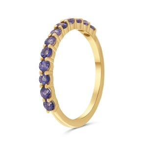 Inel din aur de 14k cu tanzanite naturale de 0.72 ct