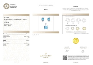 Certificat Gemologic Agl Set din aur de 14k cu topaze naturale de 27.10 ct și diamante naturale de 0.20 ct AS634