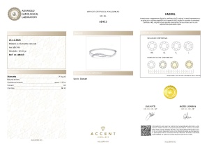 Certificat Gemologic Agl Brățară din aur de 14k cu diamante naturale de 1.25 ct AB453