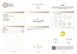 Certificat AGL GEMS Bratara cu diamante naturale aur ab434