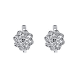 Cercei din argint cu pietre de cubic zirconia