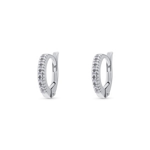 Cercei din aur de 18k cu diamante naturale de 0.04 ct