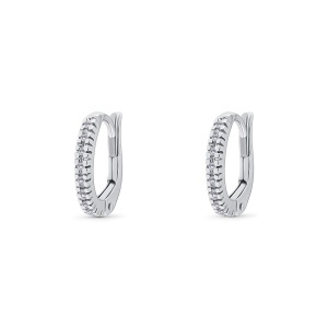 Cercei din aur de 18k cu diamante naturale de 0.06 ct