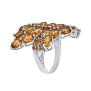 Inel din argint cu citrine