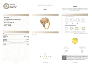 Certificat AGL GEMS Inel cu opal si diamante naturale argint ri9858