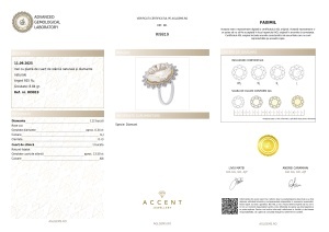 ceriticat AGL GEMS Inel cu cuart natural si diamante naturale argint
