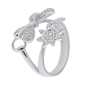 Inel din argint cu pietre de cubic zirconia