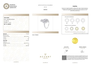 Certificat Gemologic Agl Inel din aur 14k cu diamante naturale de 0.22 ct și 0.11 ct AI2010