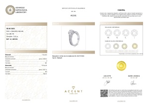 Certificat Gemologic Agl Inel din aur de 14k cu diamante naturale de 0.90 ct și 0.67 ct AI2161