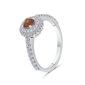Inel din aur de 18k cu diamante naturale de 0.24 ct și 0.36 ct