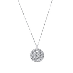 Lanț și pandantiv din argint cu CZ (Cubic Zirconia)