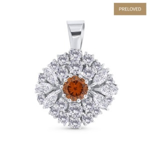 Pandantiv din aur de 14k cu diamante naturale de 0.50 ct și 2.00 ct