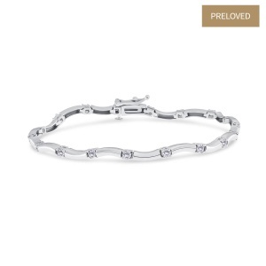 Brățară din aur de 14k cu diamante naturale de 0.81 ct