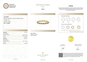 Certificat AGL GEMS Bratara cu tanzanit si diamante naturale aur