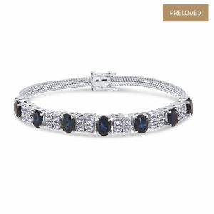 Brățară din aur de 18k cu safire naturale de 4.83 ct și diamante naturale de 1.43 ct