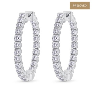Cercei din aur de 14k cu diamante naturale de 0.90 ct