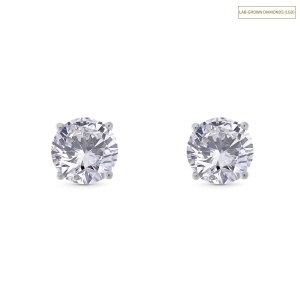 Cercei din aur de 18k cu diamante de sinteză(LAB GROWN) de 4.08 ct