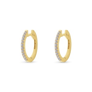 Cercei din aur de 18k cu diamante naturale de 0.08 ct
