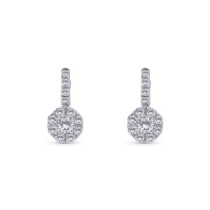 Cercei din aur de 18k cu diamante naturale de 0.96 ct