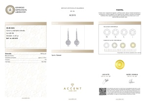Certificat Gemologic Agl Cercei din aur de 18k cu diamante naturale de 2.75 ct AC1573