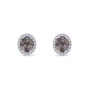 Cercei din aur de 18k cu spinele naturale de 1.02 ct și diamante naturale de 0.12 ct