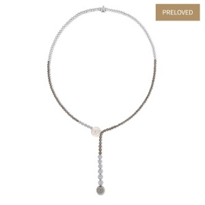 Colier din aur de 18k cu diamante naturale de 3.19 ct și perle de cultură South Sea și Tahitian