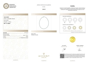 Certificat AGL GEMS Colier cu smaralde naturale aur as633