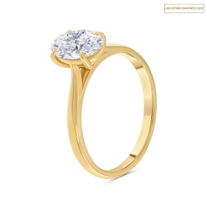 Inel din aur de 14k cu diamant de sinteză (LAB GROWN) de 1.02 ct