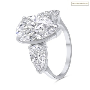 Inel din aur de 14k cu diamante de sinteză(LAB GROWN) de 6.09 ct