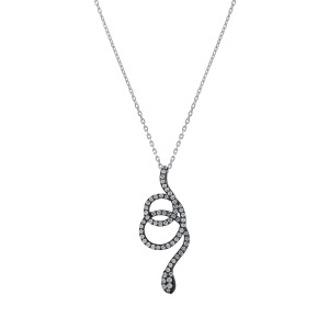 Lanț și pandantiv din argint cu CZ (Cubic Zirconia)