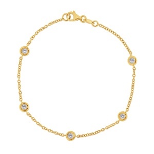 Brățară din aur de 18k cu diamante naturale de 0.34 ct