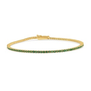 Brățară din aur de 18k cu smaralde naturale de 1.18 ct