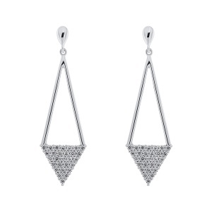 Cercei din argint cu CZ (Cubic Zirconia)