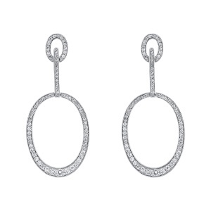 Cercei din argint cu CZ (Cubic Zirconia)