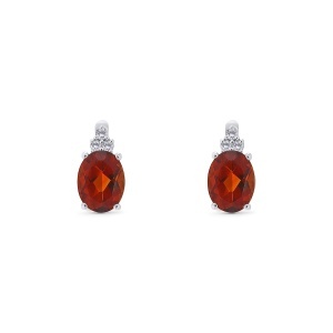 Cercei din aur de 14k cu citrine naturale de 2.47 ct și diamante naturale de 0.11 ct