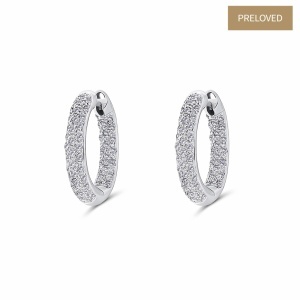 Cercei din aur de 14k cu diamante naturale de 0.91 ct