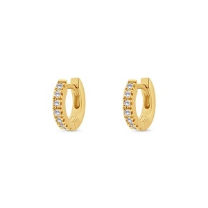 Cercei din aur de 18k cu diamante naturale de 0.10 ct