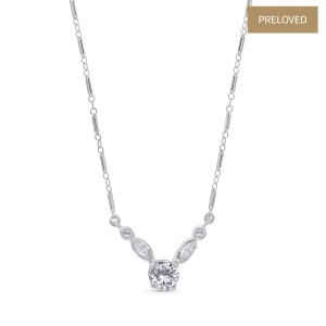 Colier din aur de 14k cu diamante naturale de 0.18 ct și 1.03 ct